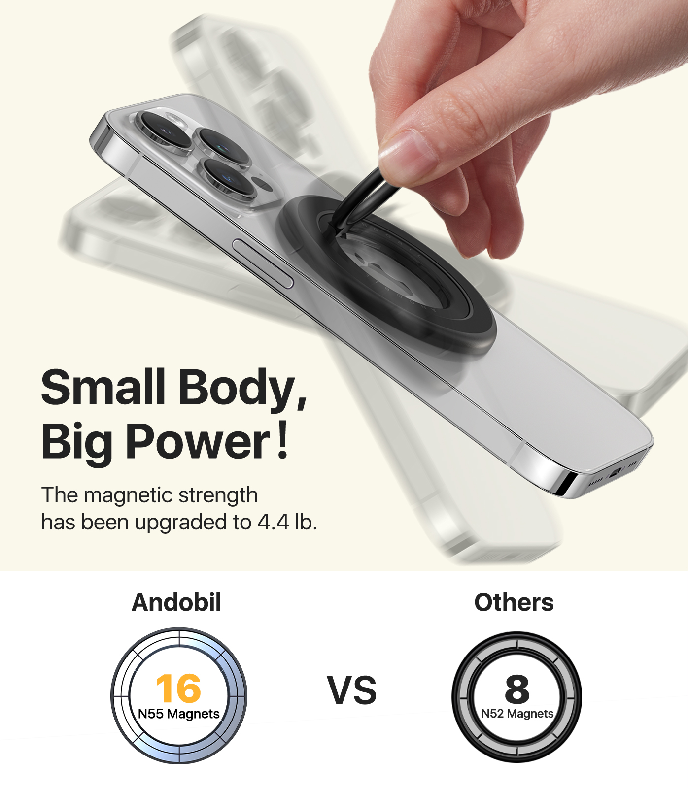 thumbnail image 2 of Magtame Magnetic Phone Stand & Grip - Ultra Thin Magsafe Compatible Kickstand Holder 2 of 10