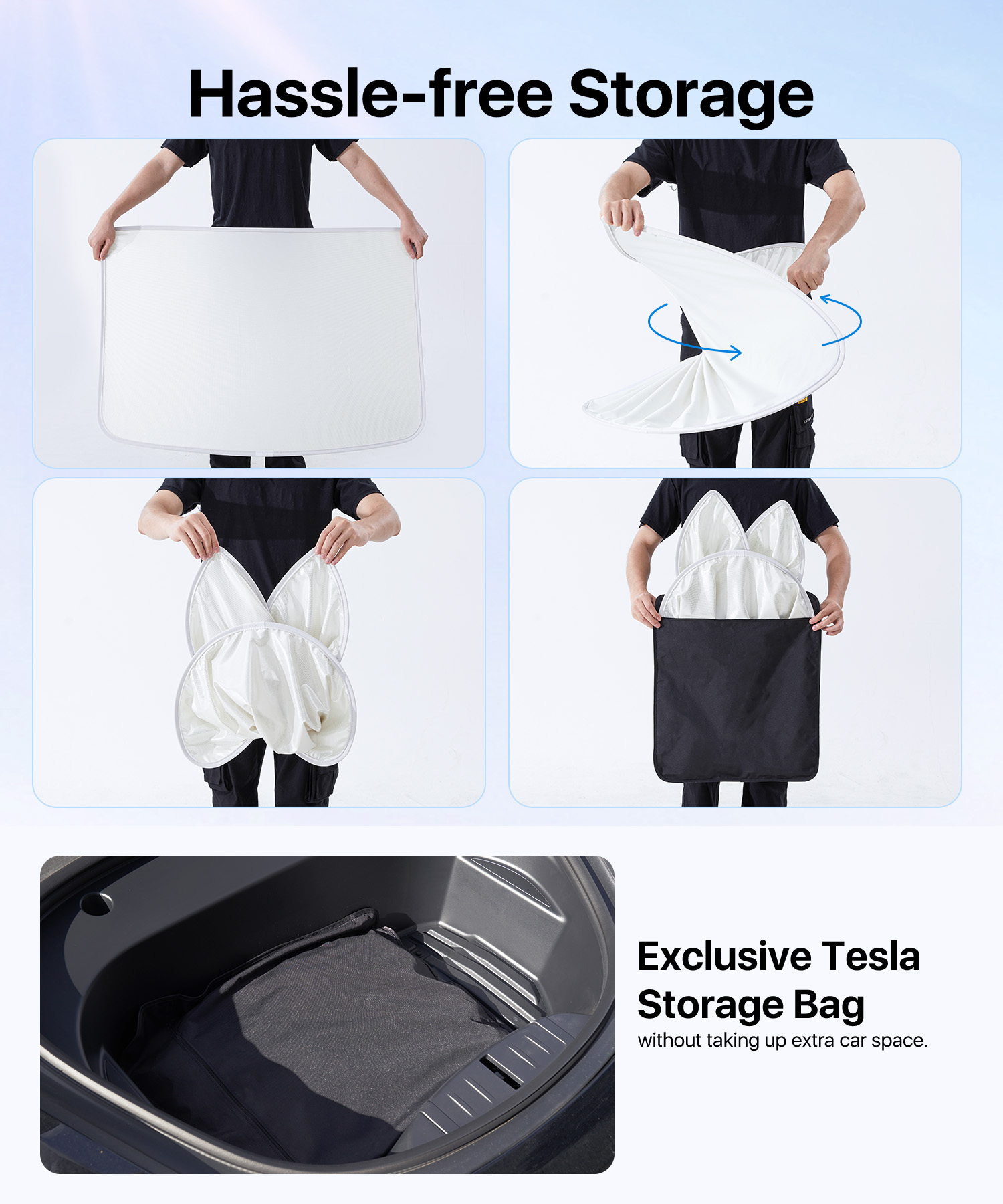 Andobil Tesla Model 3 roof Sunshade - Free Your Hands, Enjoy Your Life