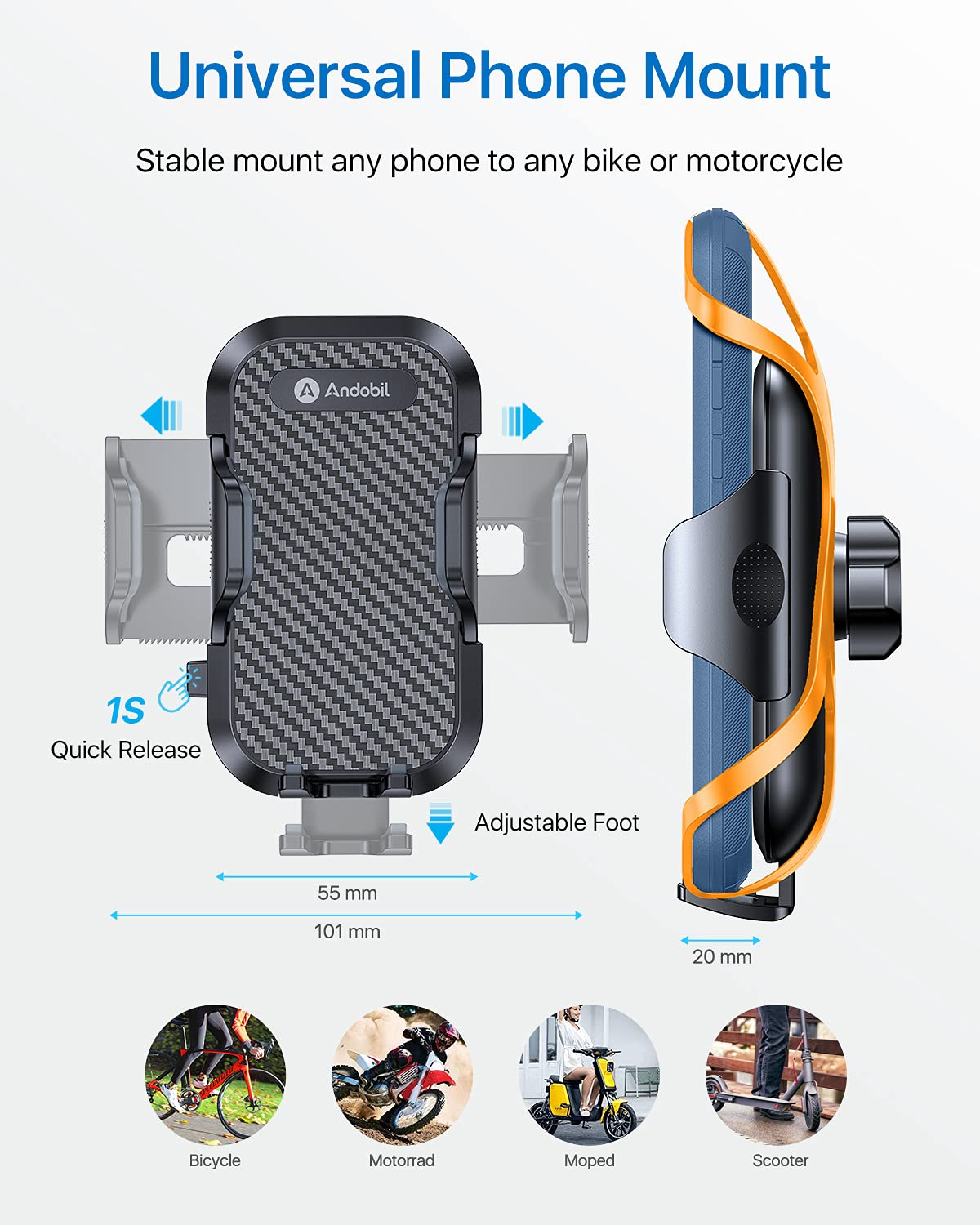 Andobil Super Stable Bike Mount Free Your Hands Enjoy Your Life
