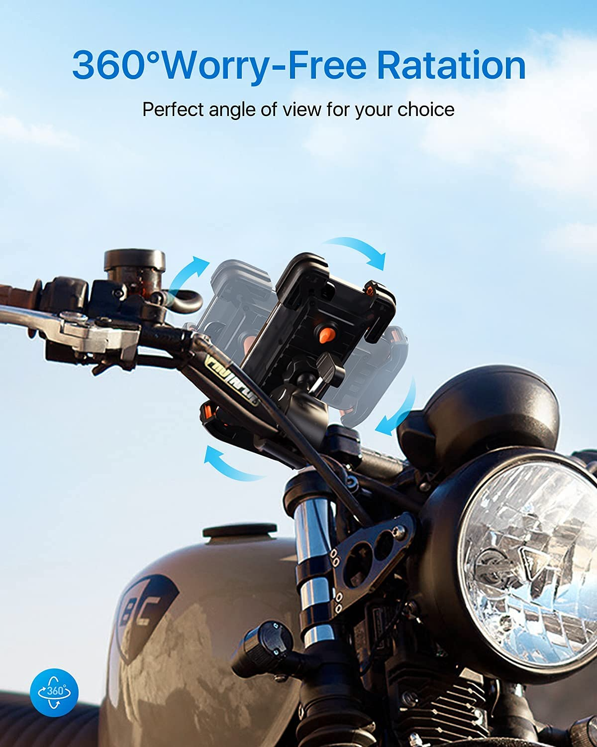Andobil Full Protection Bike Mount - Free Your Hands, Enjoy Your Life