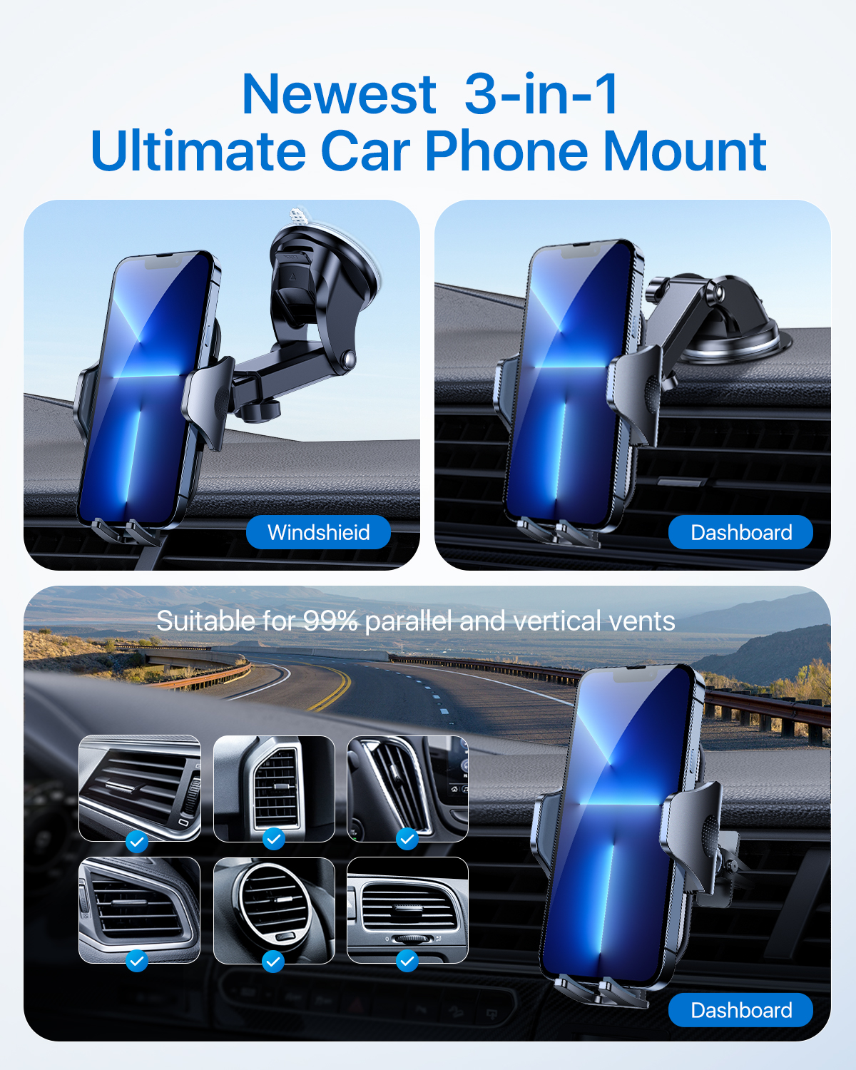 Andobil Car Phone Mount - Free Your Hands, Enjoy Your Life