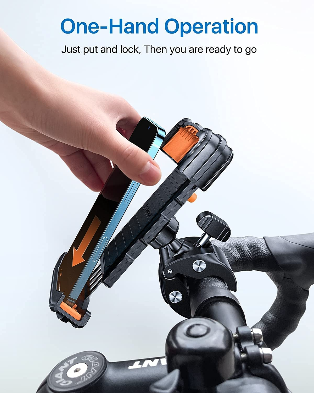 Bike Phone Holder, Full Protection Phone Mount for Motorcycle, Phone Mount  for Bike, Bicycle Phone Holder