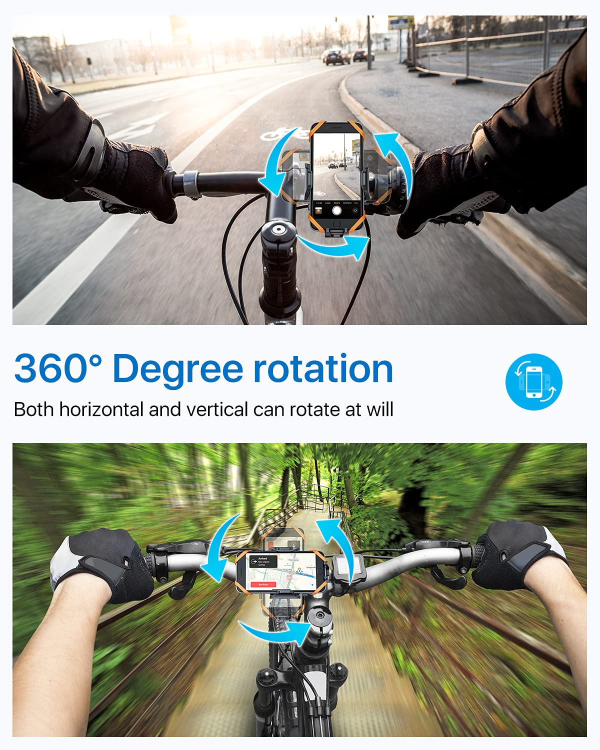 Universal Bicycle Handlebar Mounted Smartphone Holder (free with bike