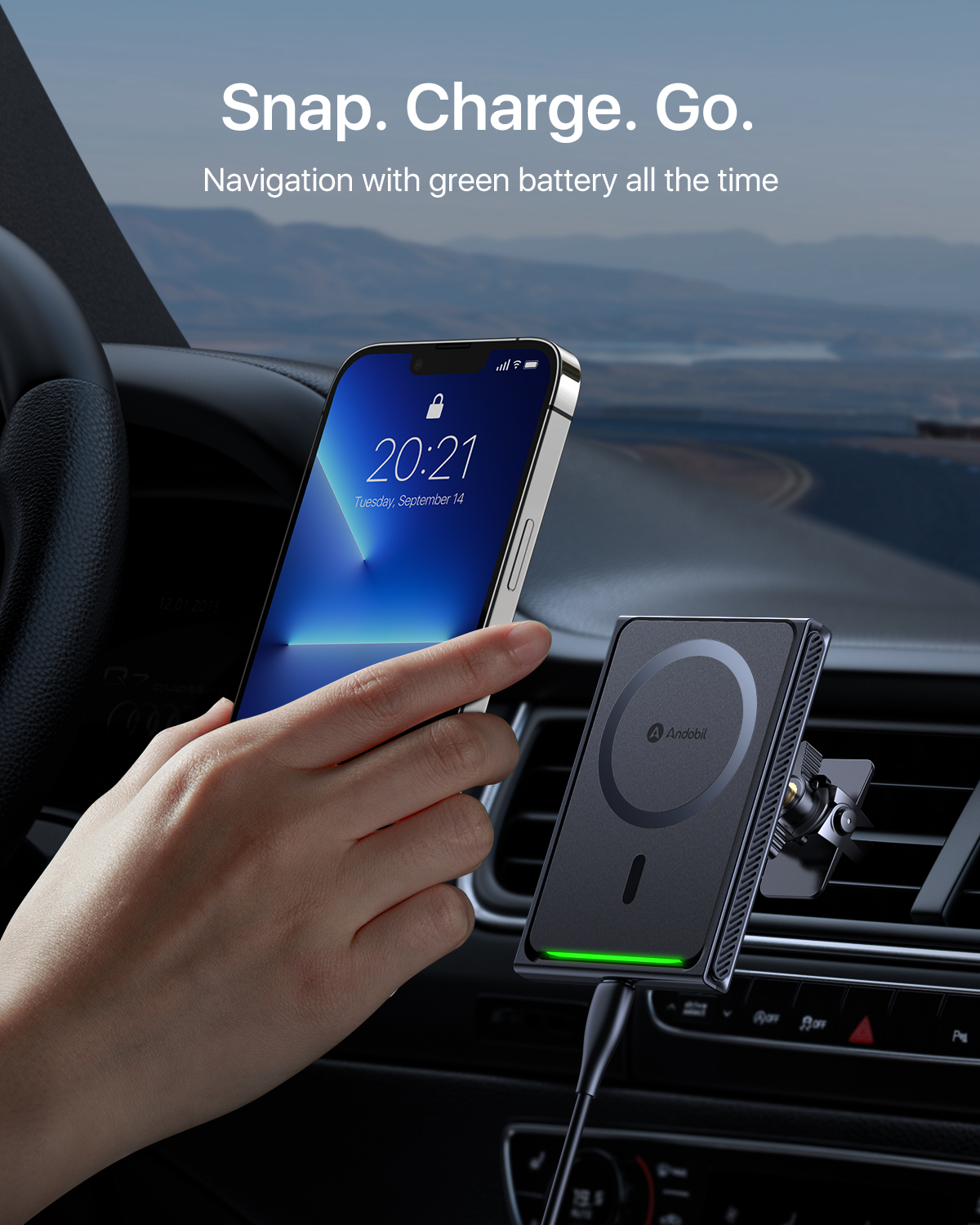 Magnetic Wireless Car Charger for iPhone