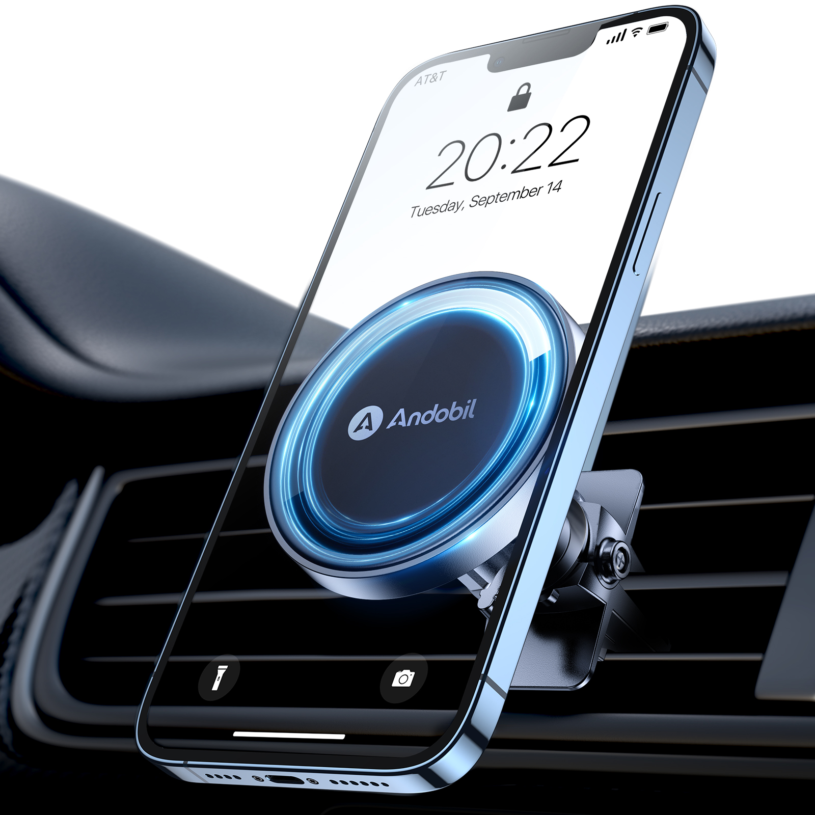 andobil Soporte Móvil Coche [Ultra Estable & Diseño Novedoso] Soporte Movil  Coche Rejilla con Clip Patentado Sujeta Movil Coche con 360° Rotación  Compatible con iPhone 13/12 Samsung Xiaomi etc - Andobil -【Andobil】