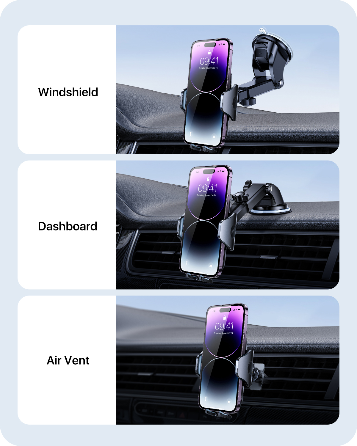 Anti-shake Dashboard Windshield Car Phone Mount