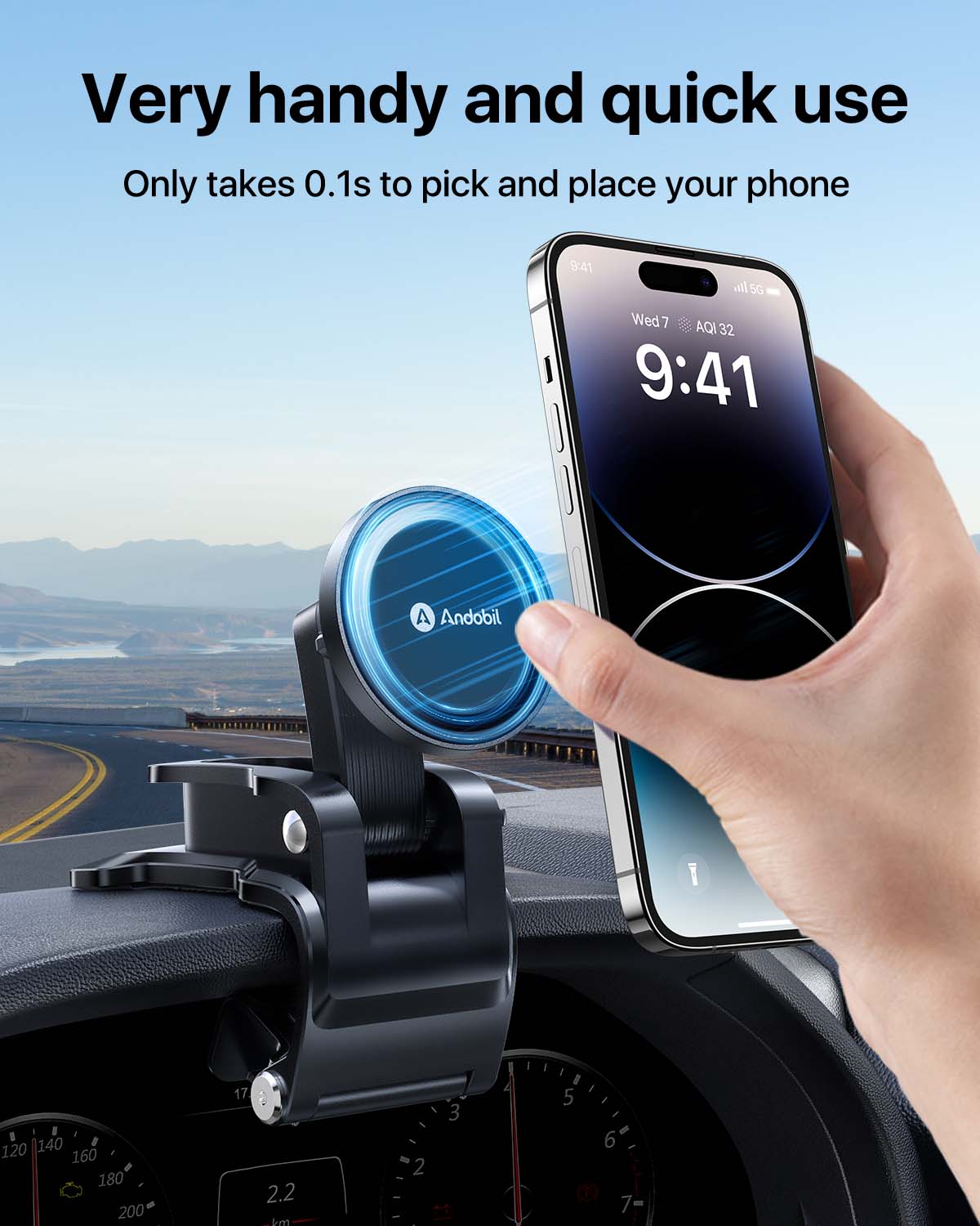 Andobil Universal Magnetic Car Mount - Free Your Hands, Enjoy Your Life